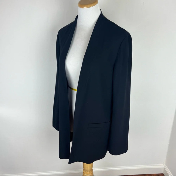 Aritzia Wilfred Solaina Blazer Black Open Pockets Long Sleeve Jacket Coat Size M - Picture 5 of 8